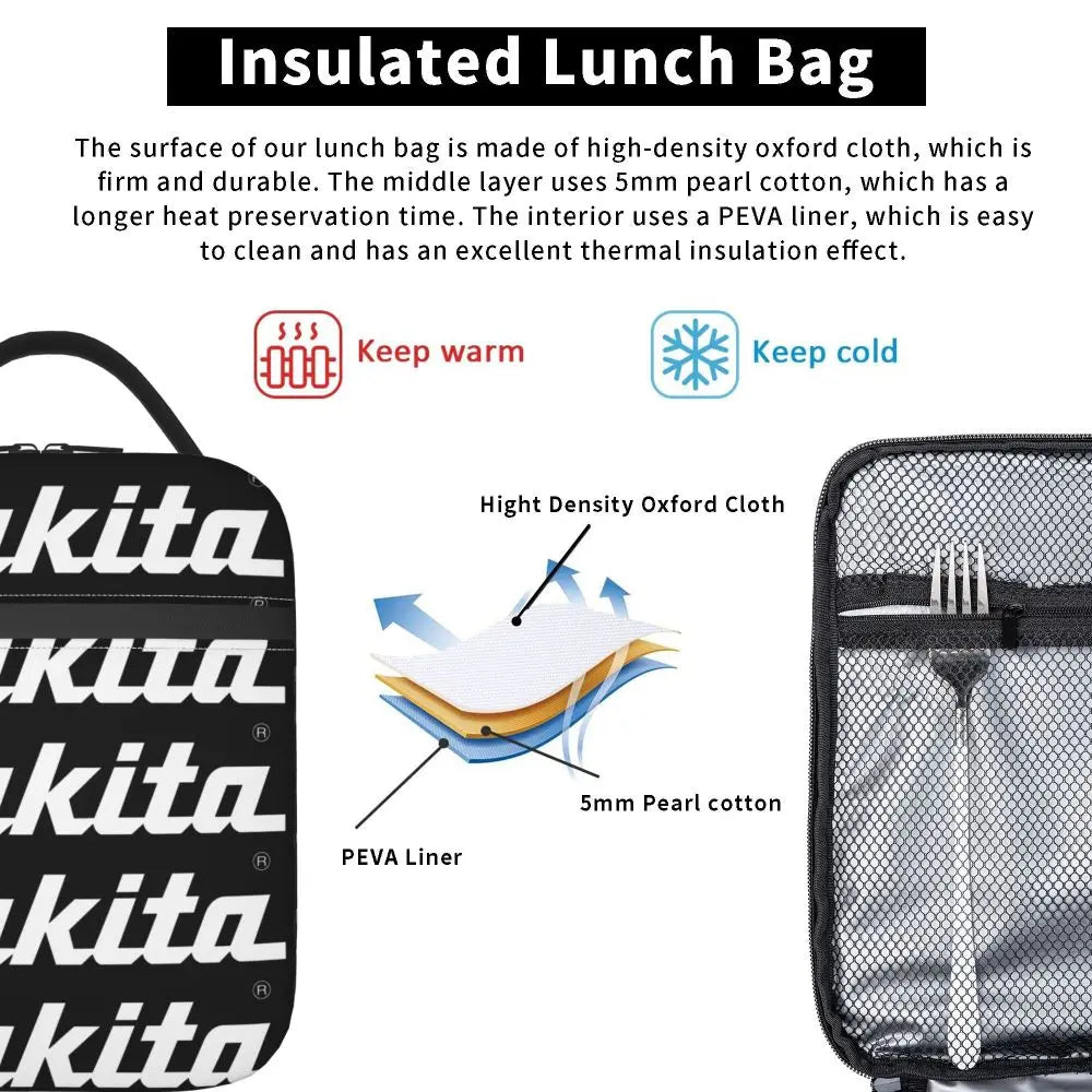 Makita lunch bag Picnic Storage Food Boxes Portable Container Cooler Thermal Lunch Box Tote