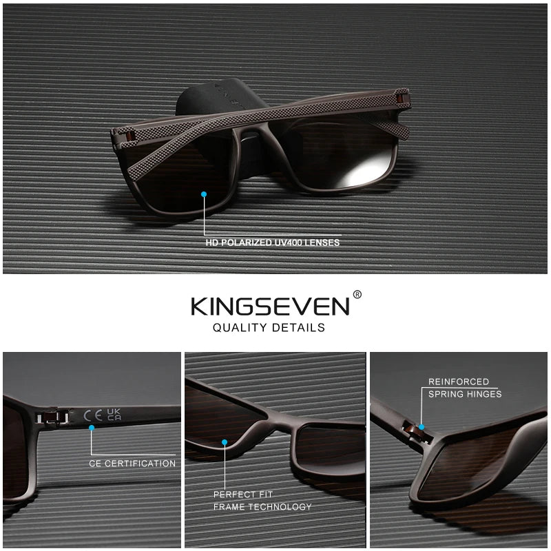 KINGSEVEN JV New Polarized Sunglasses Women Driving Classic Square Frame Sun Glasses sunglasses for Men Outdoor Travel 755