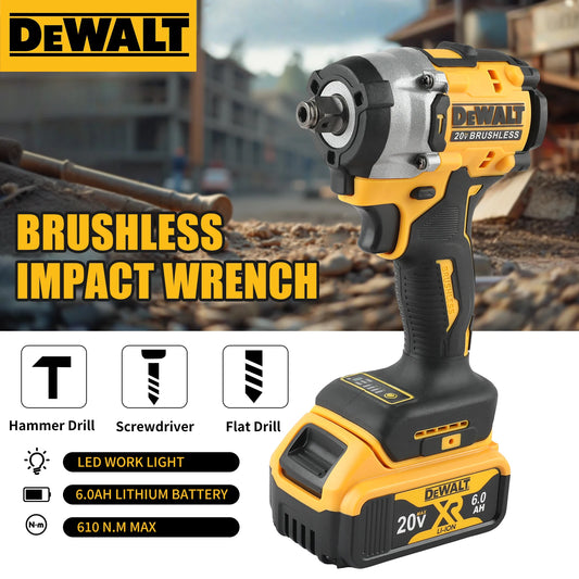 Dewalt 18V 20V Max DCF921 Impact Wrench with 6.0Ah battery and Charger
