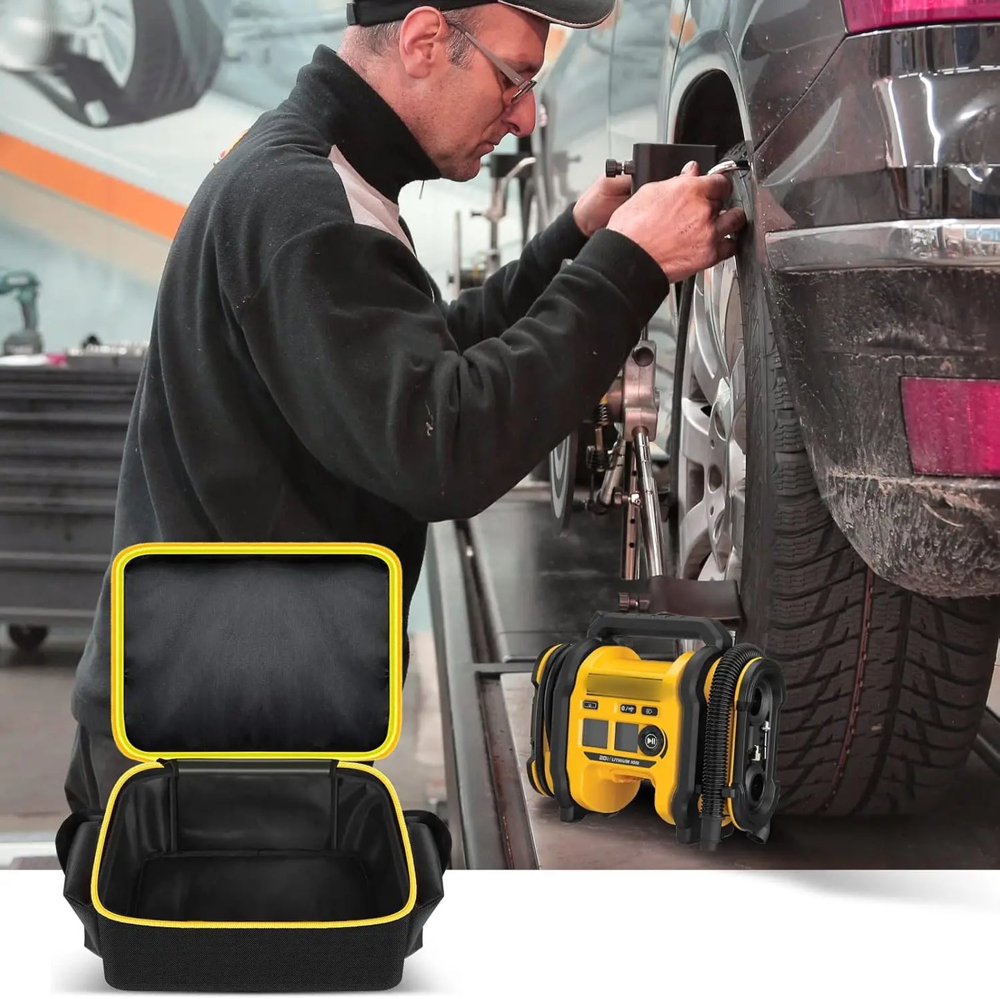 DeWalt Air Compressor Bag Case Compatible with DEWALT 18v 20V MAX Tire Inflator DCC020IB