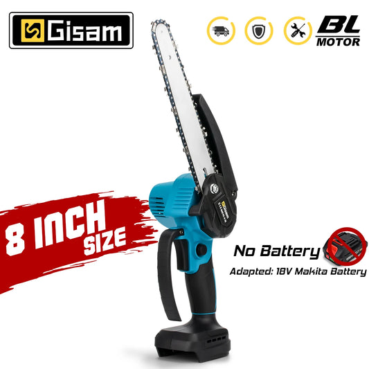 Makita Compatible 18V JV 8 Inch Brushless Chain Saw Handheld Pruning Chainsaw Without Battery Woodworking Electric Saw Power Tool For Makita 18V Battery