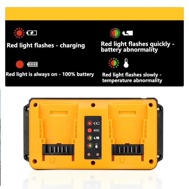 DeWalt compatible Dual Ports Charger 18V-20V