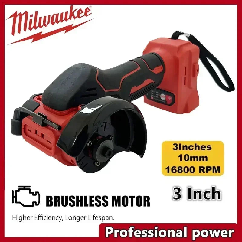 Milwaukee 18V TBW Cordless Angle Grinder 3 Inch Polishing Machine Mini Diamond Cutting Grinding Cut OFF Tools For Milwaukee 18V Battery