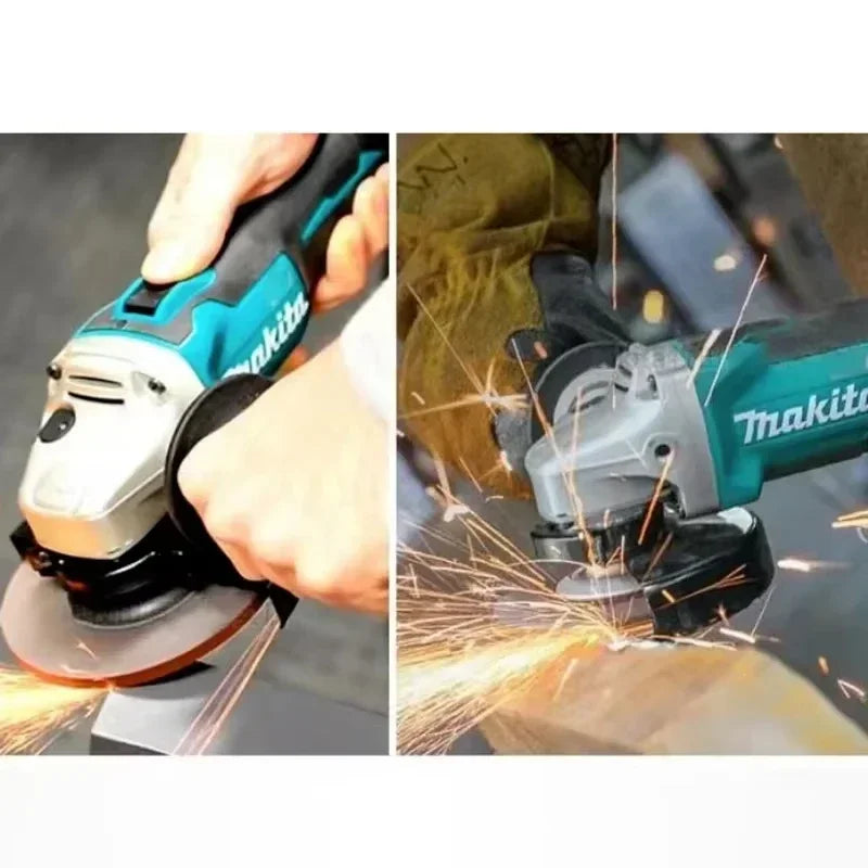 Makita Original 18V 125mm DGA404 Brushless Lithium Electric Angle Grinder with battery and charger combos Rechargeable Cutting Machine High Power Polishing Machine