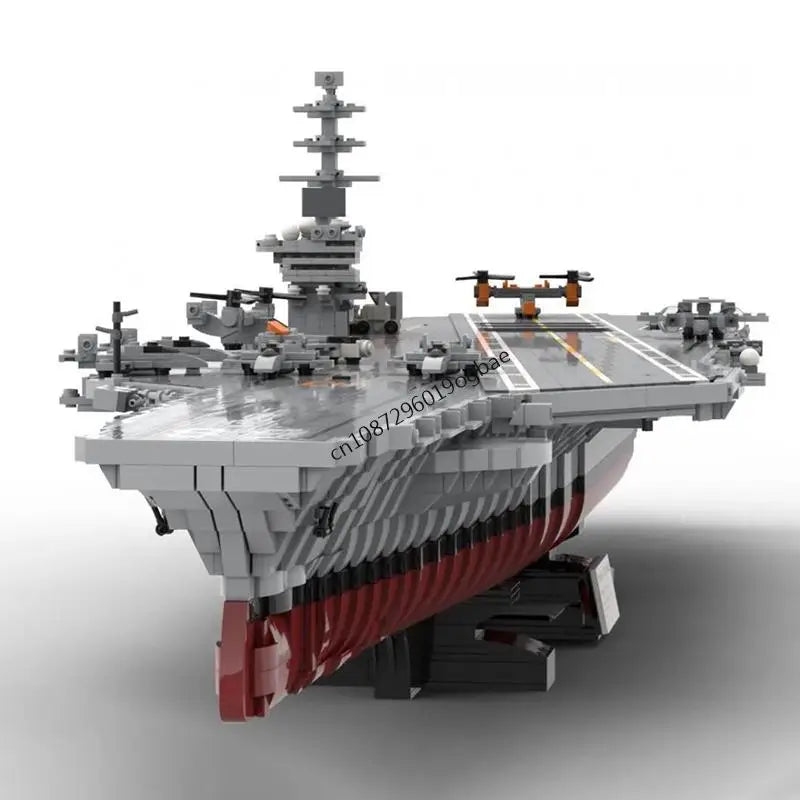 Nimitz JV 6030PCS WW2 Military MOC1:300 scale USS Nimitz CVN-68 Aircraft Carrier Model DIY creative ideas Child Toy Assembly Puzzle Gift