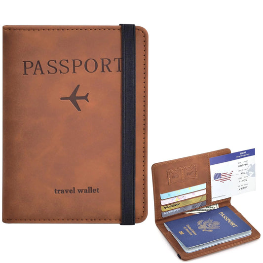 Passport Holder for Travel Essentials JV Passport Wallet Cover Case for Travel  Accessories,Passport Book Holders for Women/Men