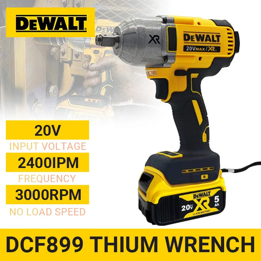 Dewalt 18V 20V Max DCF899 1/2 Inch Brushless Electric Wrench 812N.m Cordless Impact Driver High Torque Three Speed Auto Repair Power Tool