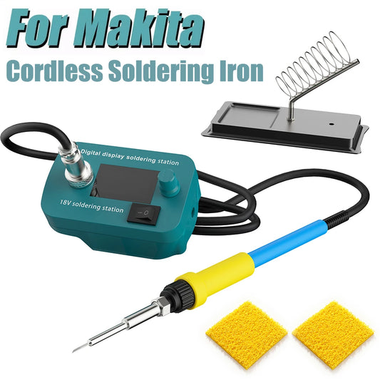 Makita Compatible 18V Cordless Soldering Iron Station Tool For Makita 14.4V-18V Battery BL1830 BL1840 BL1850 BL1860 Battery 60W PCB Soldering Tool