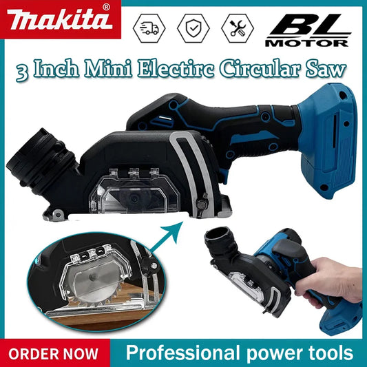 Makita 18V 3Inch Mini Brushless Electric Circular Saw Cordless Rechargeable Handheld Electirc Cut Off Grinder Tool for 18V Battery