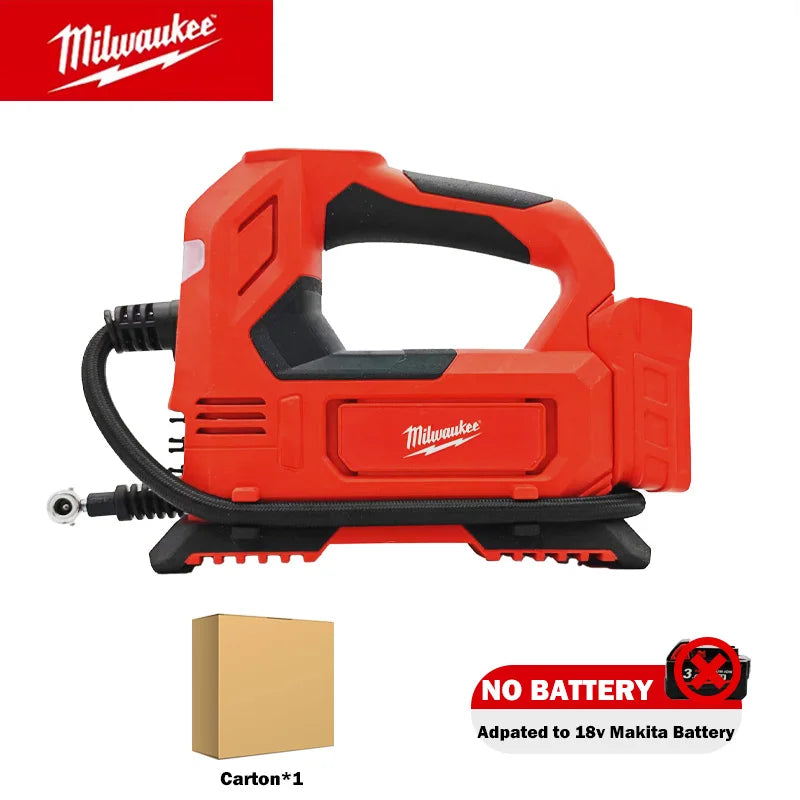 Milwaukee 18V 150PSI Cordless Electric Air Pump Tire Inflator Air Compressor with Digital Pressure Gauge For Milwaukee 18V Battery