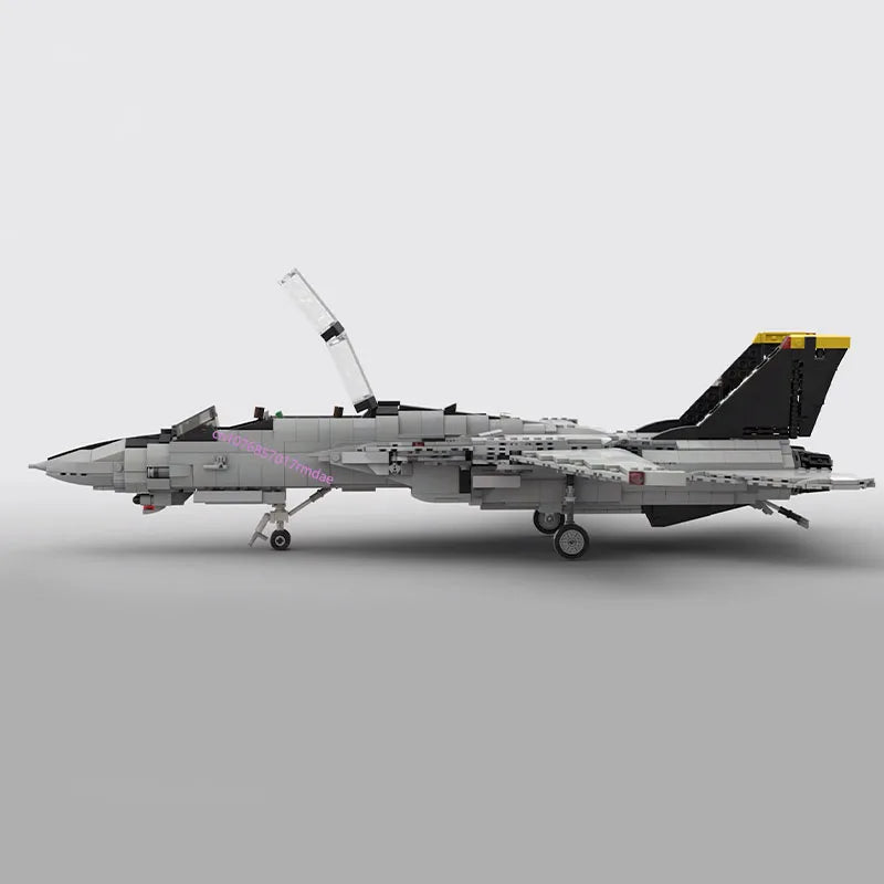 F14 TopGun Tomcat JV 2011PCS WW2 Military MOC 1:35 Scale F-14 Tomcat jet fighter model creative ideas airvehicle Plane Child Toy Assembly Puzzle Gift
