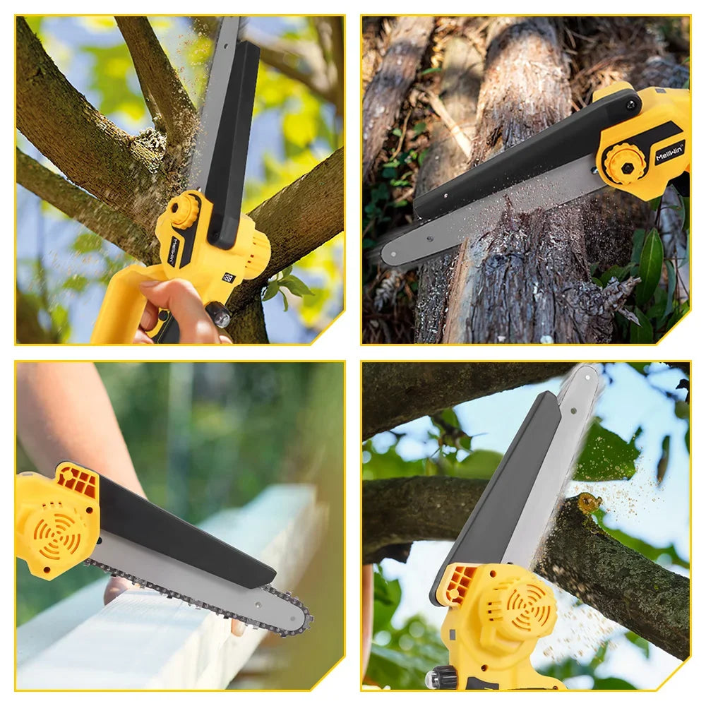Makita Compatible 18V MELLWIN 4500W 8 inch Brushless Electric Pruning Saw Cordless Rechargeable Woodworking Saw Power Tool For Makita 18V Battery Pin