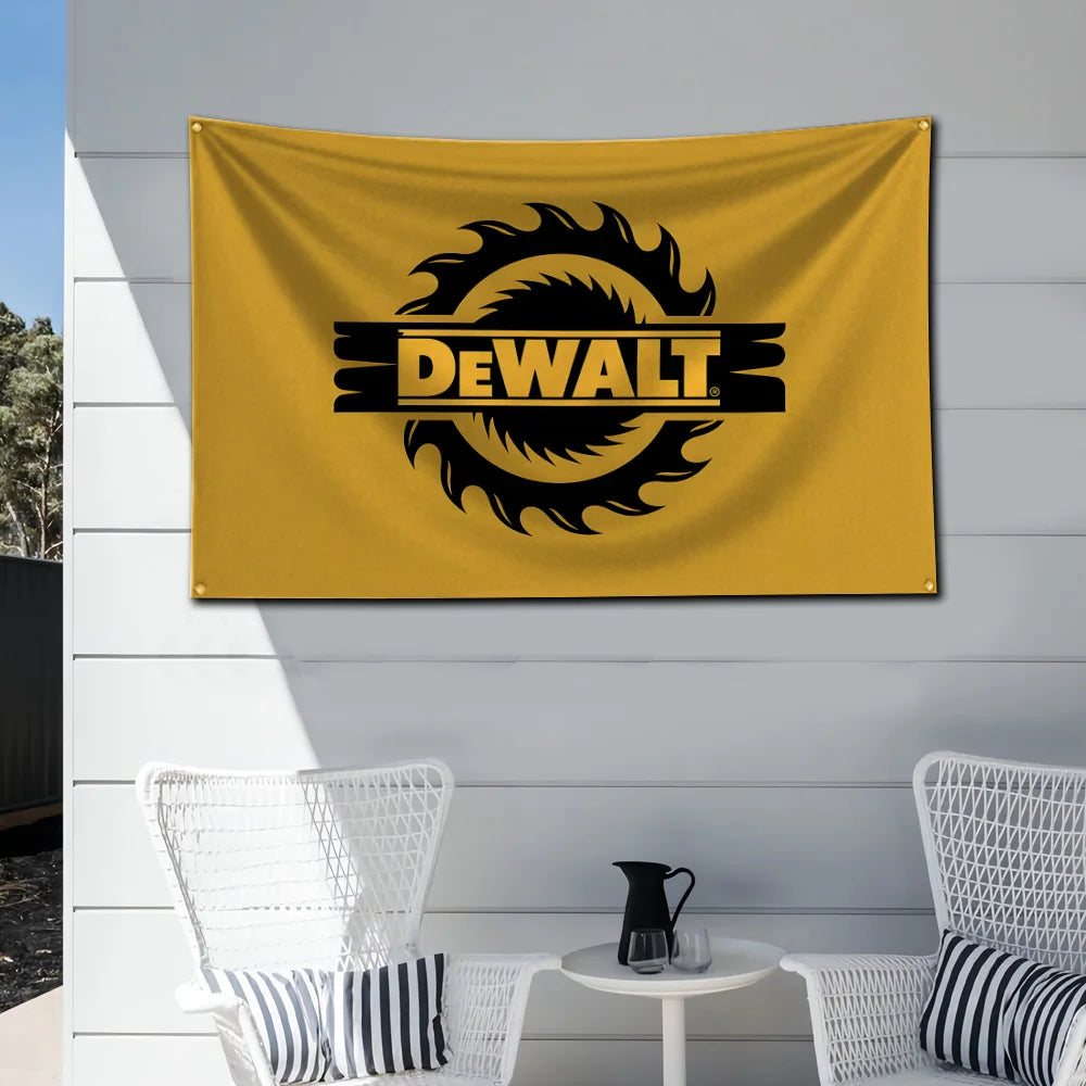 DeWalt Anmie Flag Polyester Digital Printing Banner for Garage Wall Art Out Door Decoration With