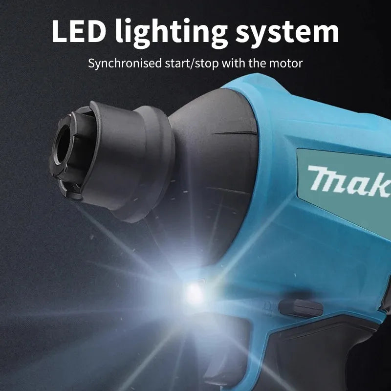 Makita 18V Brushless Air Blower Cordless Air Dust Removal Gun with Nozzle 18V Multifunction Dusting Machine Inflator Tool