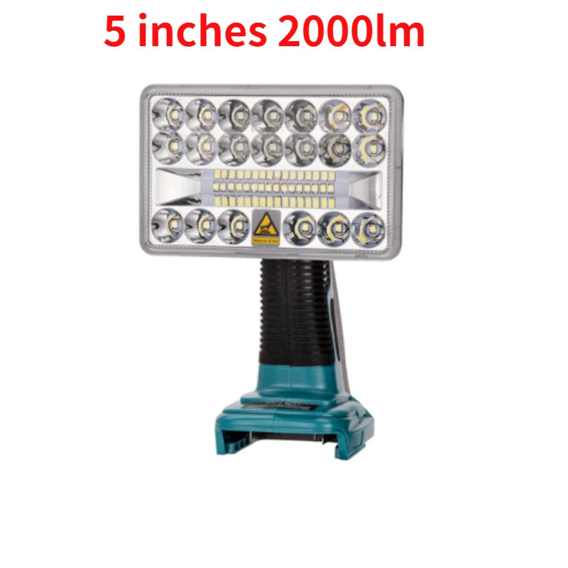 Makita Compatible JV LED Lamp 18V Cordless LED Flashlight Work Light Flashlight Without Battery USB Outdoor Emergency Lighting Spotlight