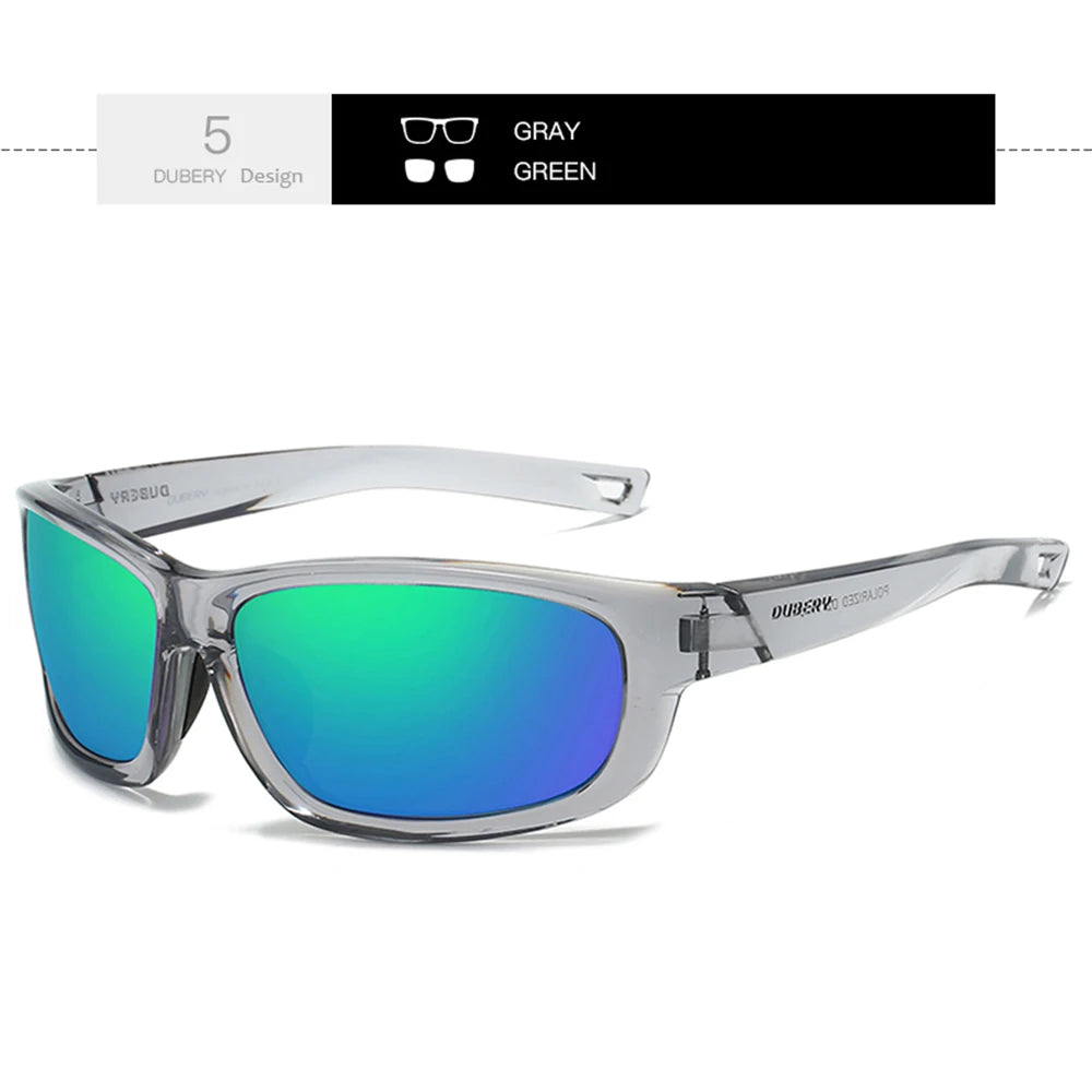 DUBERY JV Full Rim Polarized Fashion Sunglasses For Men And Women 12 Colors Model 227