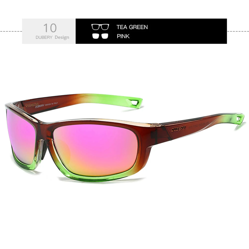 DUBERY JV Full Rim Polarized Fashion Sunglasses For Men And Women 12 Colors Model 227