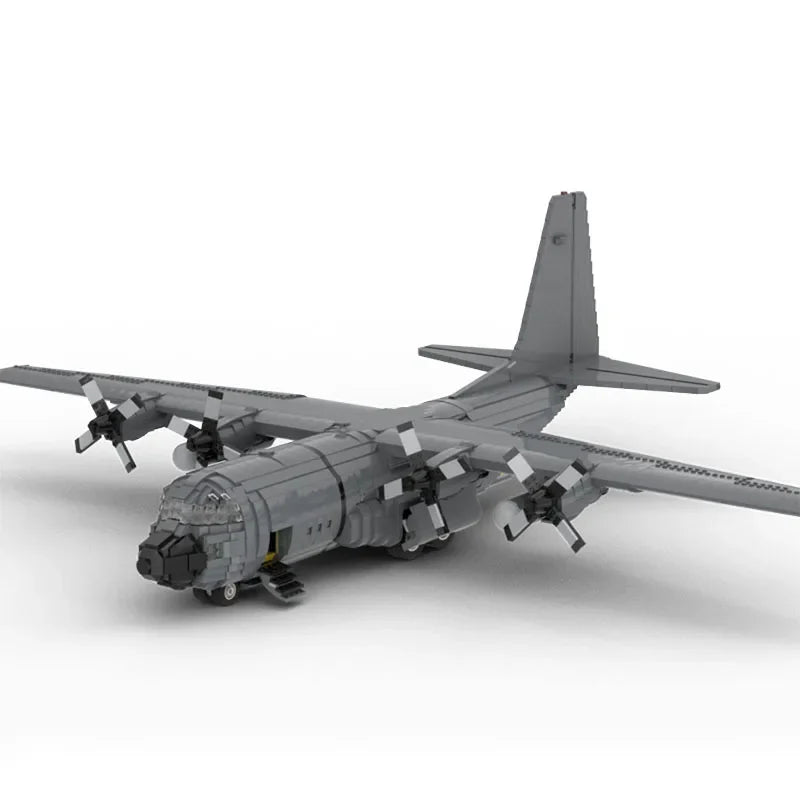 C130 Hercules JV 5257PCS WW2 Military MOC 1:38 scale C-130H Hercules transport plane Model creative ideas Child Toy Assembly Puzzle Birthday Gift