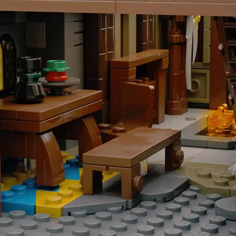 Elder Scrolls JV 2772PCS game Movie Elder Scrolls Skyrim series Vikings Whiterun Breezehome house model creative ideas Toy Assembly Puzzle Gift