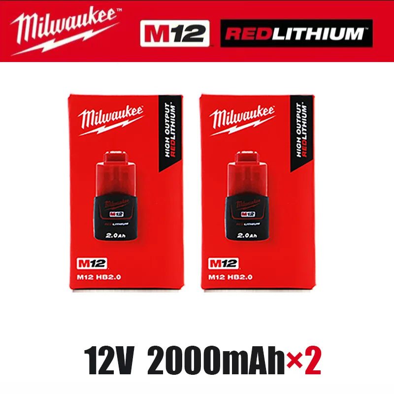 Milwaukee m12 12v battery M12B6 6.0AH 6000mAh 48-11-2402 48-11-2411rechargeable portable Milwaukee M12 battery