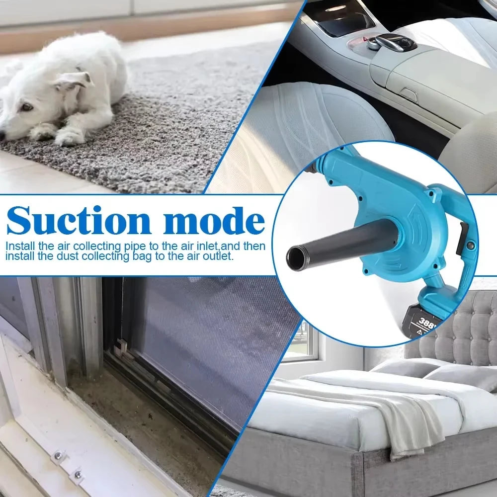 Makita Compatible 18V Cordless Electric Air Blower 2 In 1 Air Blower & Suction Handheld Leaf Computer Dust Collector Cleaner For Makita 18V Battery