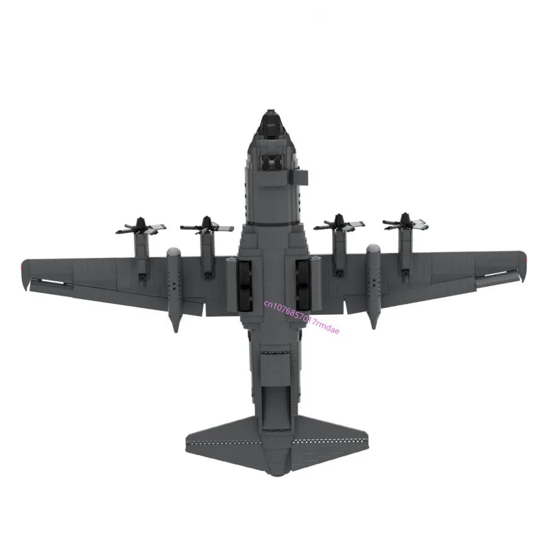 C130 Hercules JV 5257PCS WW2 Military MOC 1:38 scale C-130H Hercules transport plane Model creative ideas Child Toy Assembly Puzzle Birthday Gift