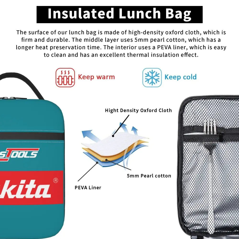 Makita lunch bag Picnic Storage Food Boxes Portable Container Cooler Thermal Lunch Box Tote