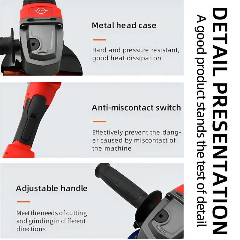Milwaukee 18V 125mm and 100mm Brushless Angle Grinder Polishing Cutting Machine No-Lock Paddle Switch Electric Cordless Power Tools