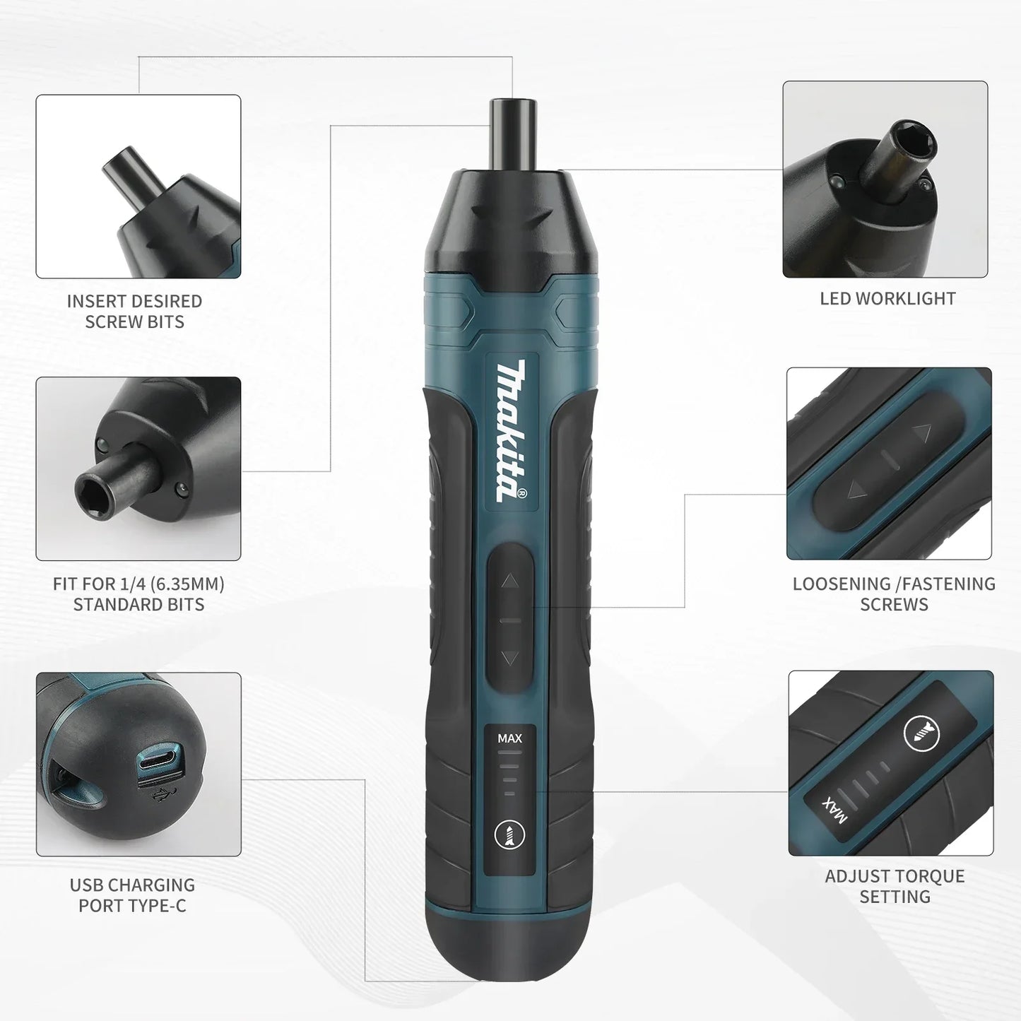 Makita 1300mah Cordless Electric Screwdriver Kit