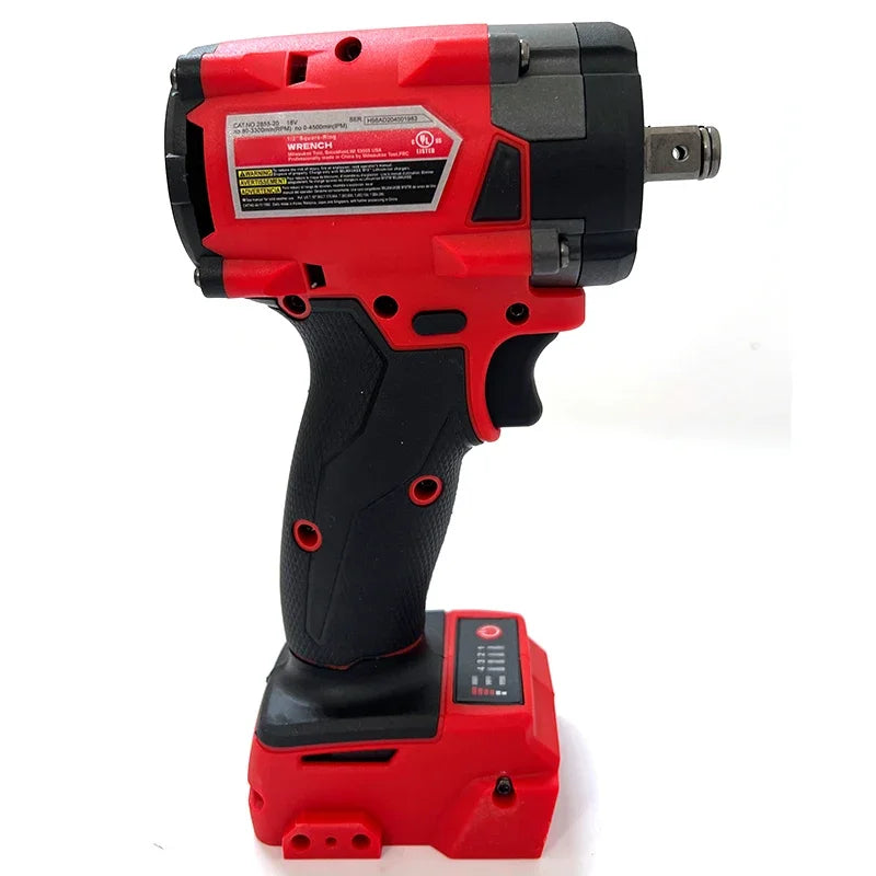 Milwaukee Compatible JV 18V Brushless Cordless 1/2 Electric Wrench Car Truck Repair Screwdriver Impact Drill Rechargable for 18V Battery Tools