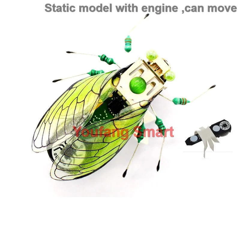 Robot JV STEAM DIY Robotic Insects Science Invention Electronic Animal for School Competition Non-soldered DIY Kit Stem Toys Robot Animal