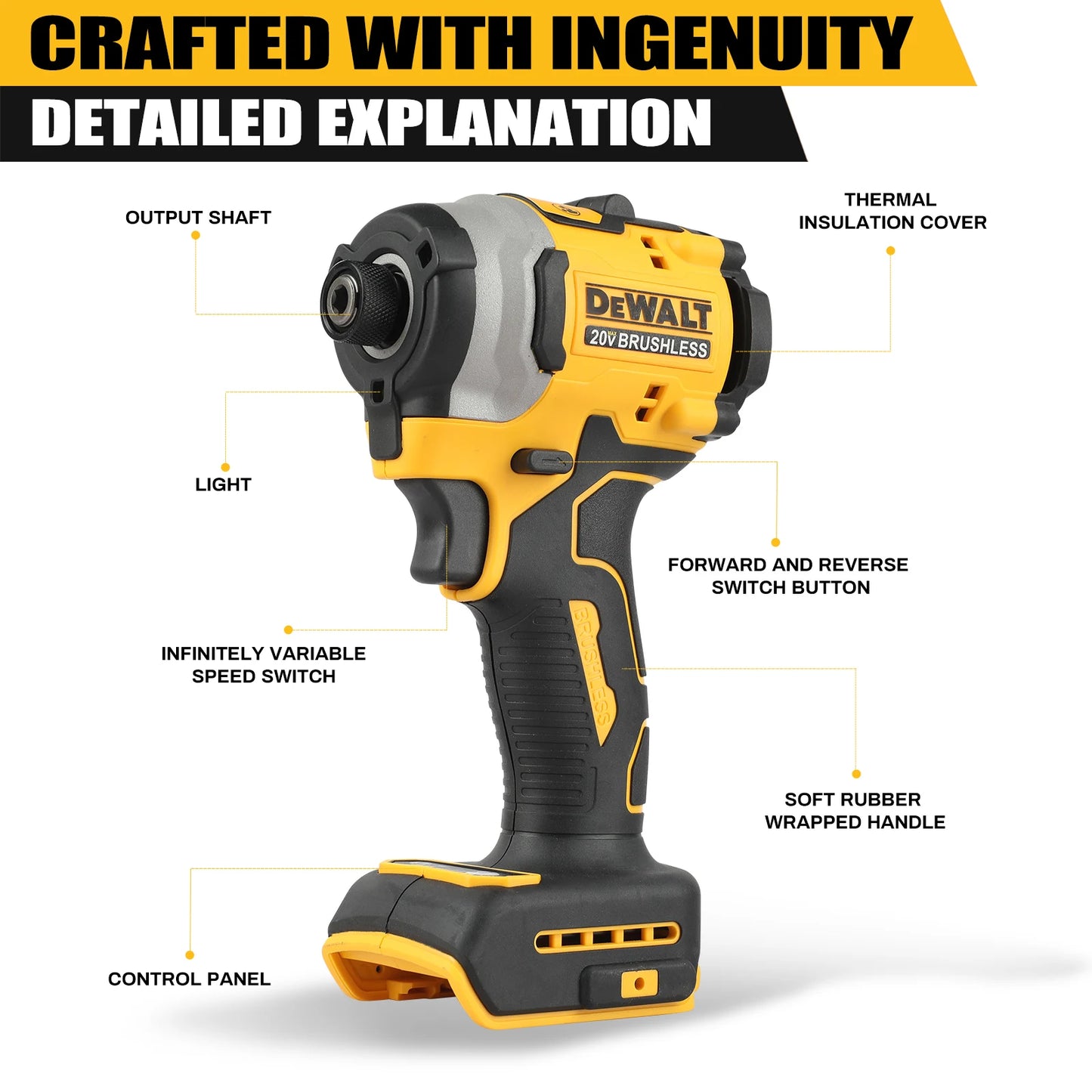 DeWalt DCF805, DCD850 20V Max Lithium Brushless Combo Kit with bag