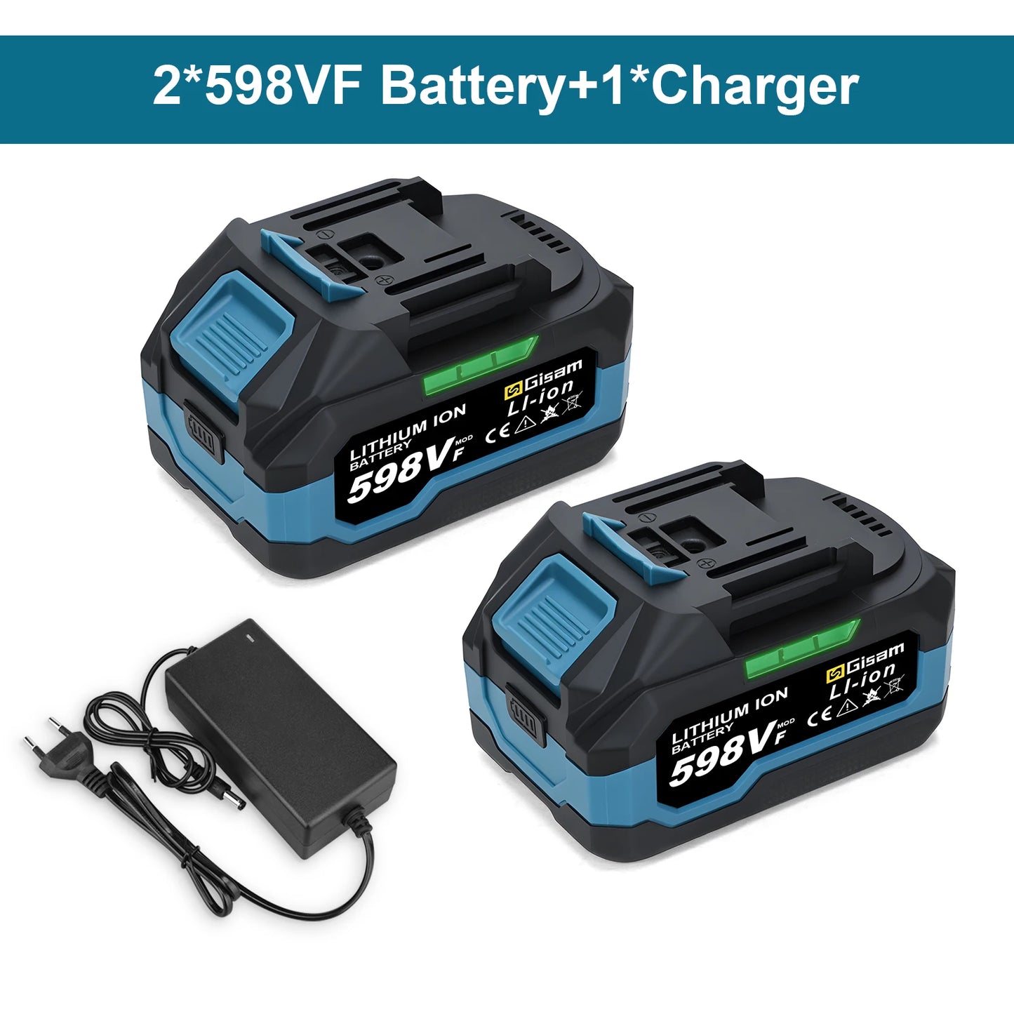 Makita Compatible 18V Gisam Rechargeable Battery 4.0AH 6.0AH Power Tool Lithium battery Led indicator batteries Pack For Makita 18v Battery Pins