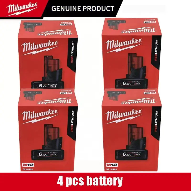 Milwaukee m12 12v battery M12B6 6.0AH 6000mAh 48-11-2402 48-11-2411rechargeable portable Milwaukee M12 battery