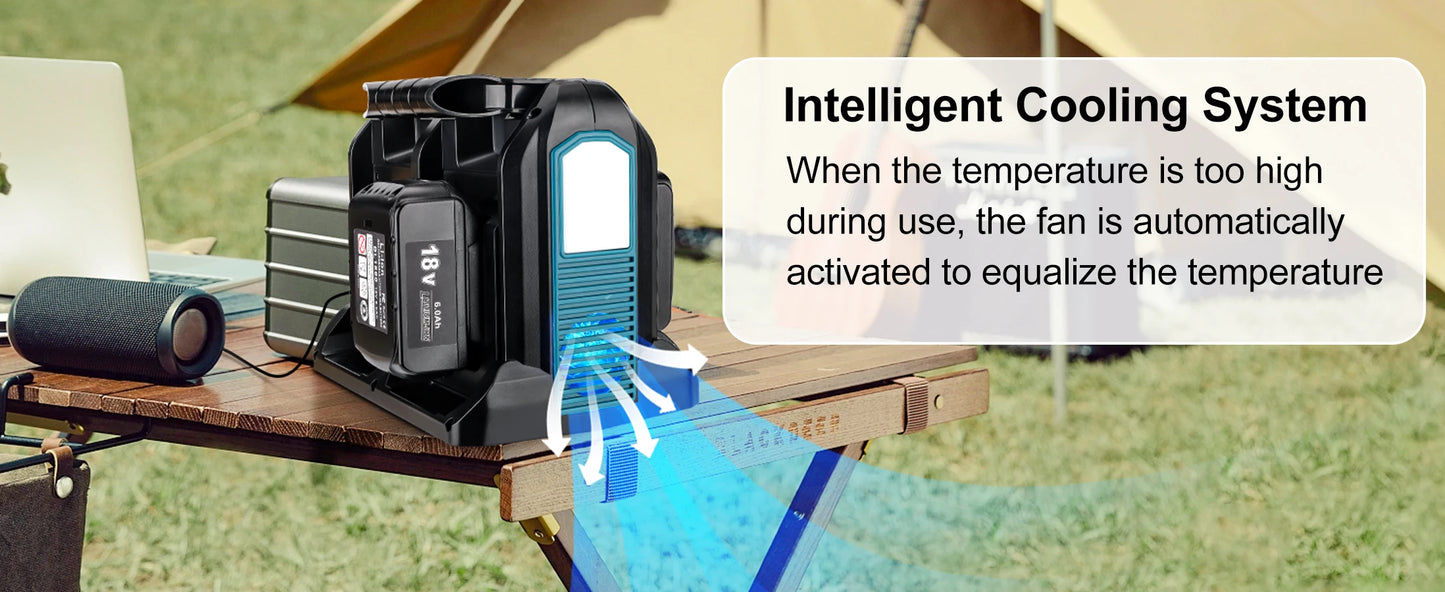 Makita Compatible 18V JV 350W Power Inverter for Makita 18V Battery DC 18V to AC 110-120V/220-230V Pure Sine Wave Battery Inverter for Camping Emergency