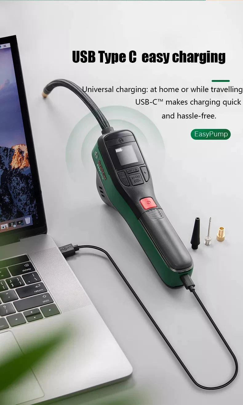 Bosch Cordless Compressed Air Pump Rechargeable Electric Pump 3.6V Portable Tire Inflatable Pump For Bicycle Car Motorcycle Ball