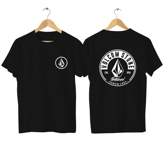 2025 Fashion Tees Men T Shirt Double-sided Casual Oversized Volcom Stone T-shirt Graphic Sports Tops Breathable Streetwear