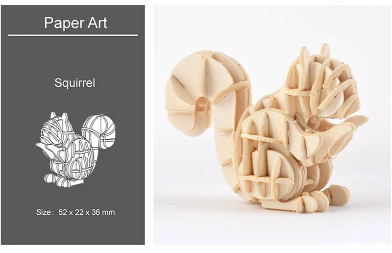 Model JV DIY 3D Wooden Puzzle Model Animal Montessori Toys for Children Crafts Dachshund Skeleton Assembly Gift Set for Kids Adults Teens