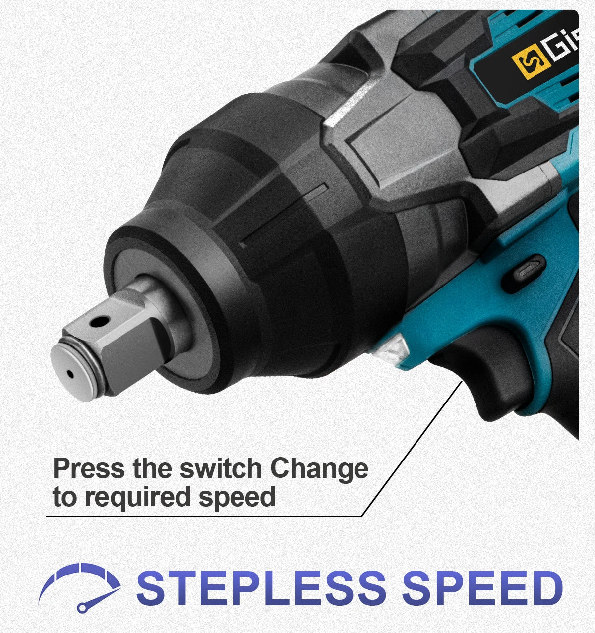 Makita compatible 18V Gisam 3100N.M High Torque Brushless Electric Impact Wrench 3/4 inch Cordless Electric Wrench Tools For Makita 18V Battery Pin