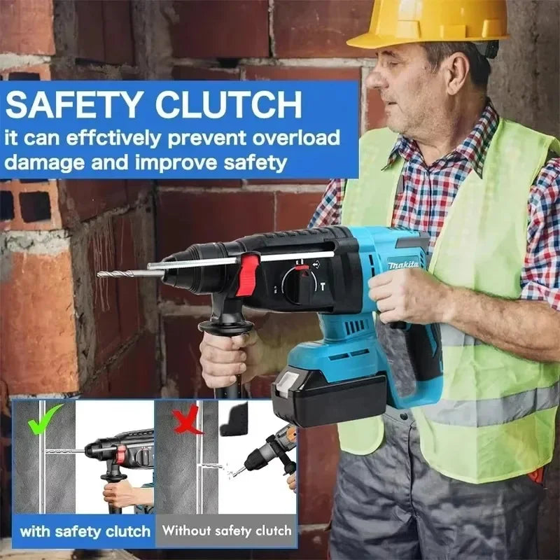 Makita 18V 26MM Cordless Hammer Brushless Electric Hammer 18V Lithium Battery Wireless Drills For Makita 18v Power Tools ﻿