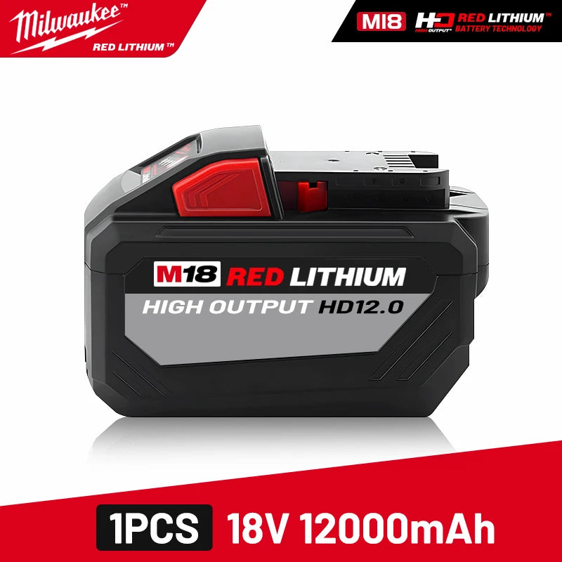 Milwaukee Original M18 12.0Ah 18V M18HB12 XC HD lithium battery- 1pk, 2pk and 3pk with charger options