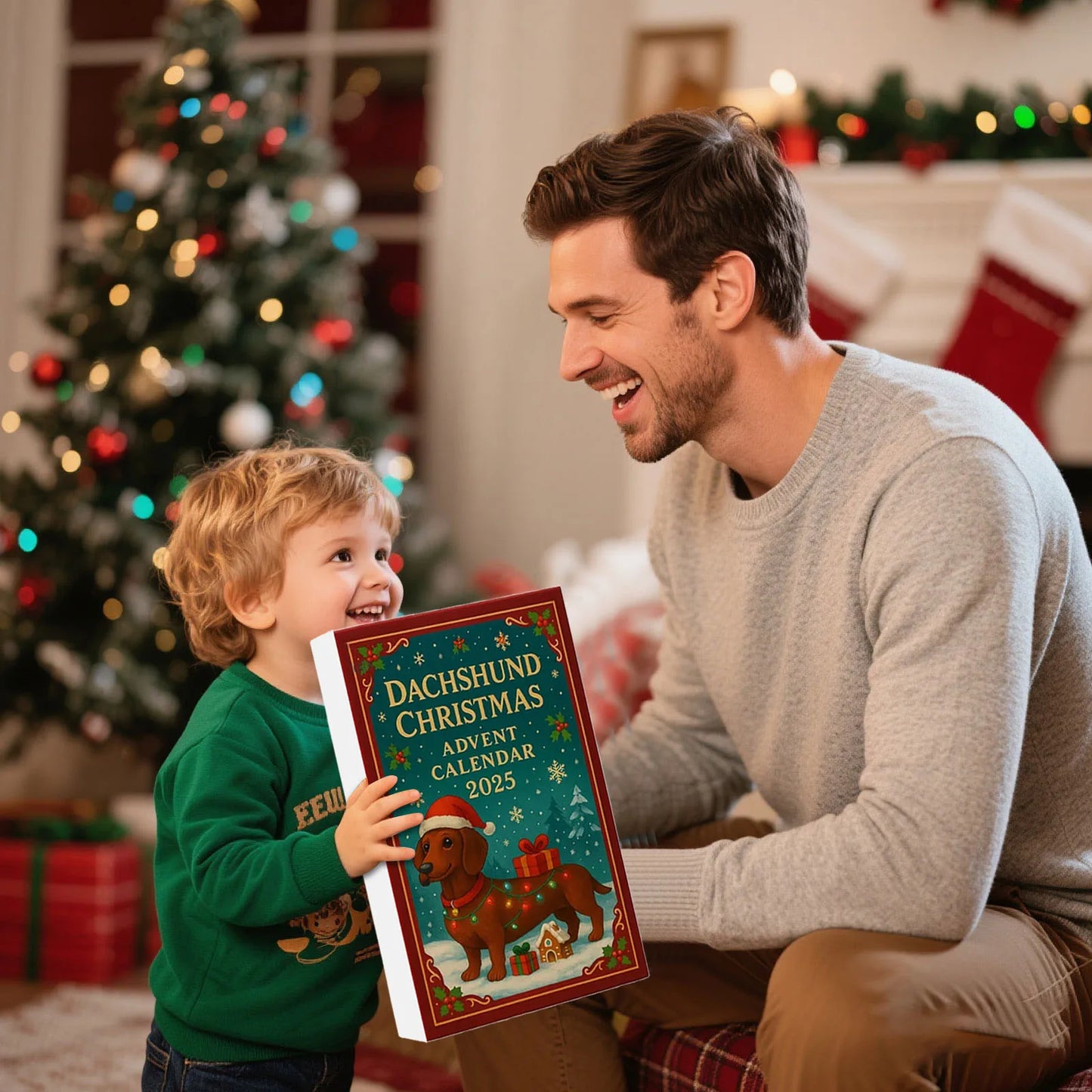 Sausage Dog JV Christmas Arrival Festival Blind Box Countdown Set 2025 Countdown Advent Calendar 24 Days Hanging Decorations