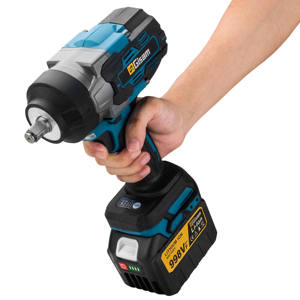 Makita 18V compatible Gisam 2800N.M Torque Brushless Electric Impact Wrench 1/2 inch Screwdriver Cordless Wrench Power Tool For Makita 18V Battery Pin