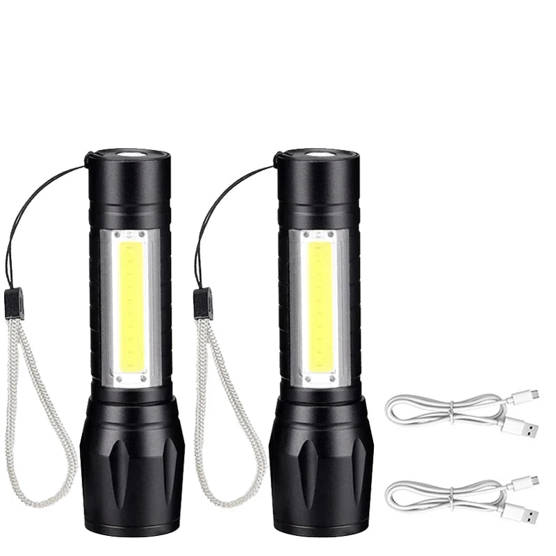Torch Super Bright P50 JV Flashlight USB Rechargeable LED Long Range Tactical Torch Outdoor Waterproof Emergency Camping Fishing Lantern