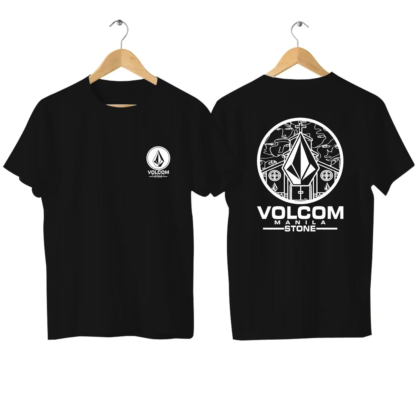2025 Fashion Tees Men T Shirt Double-sided Casual Oversized Volcom Stone T-shirt Graphic Sports Tops Breathable Streetwear