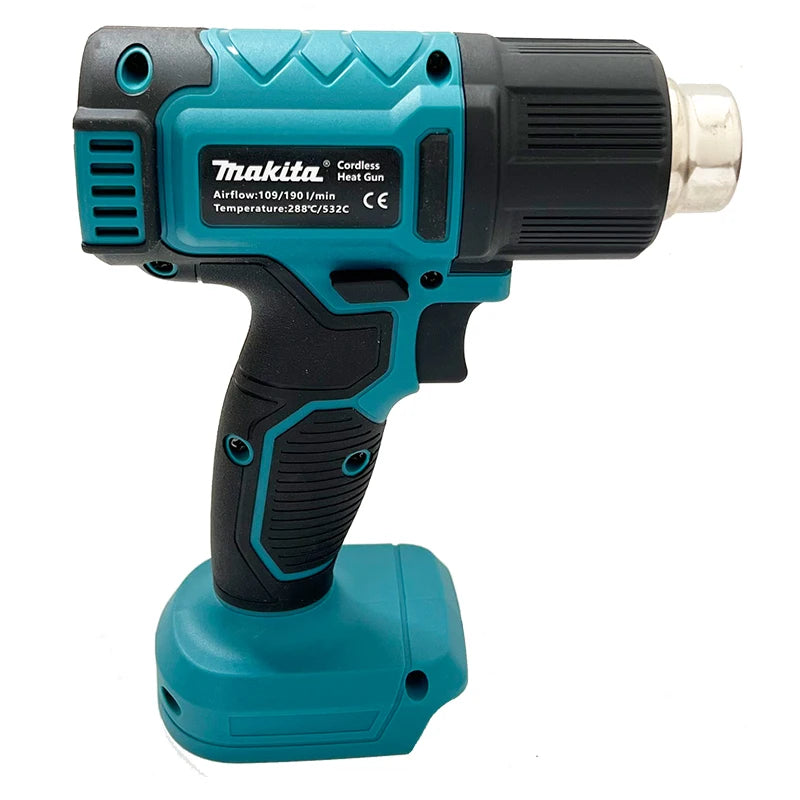 Makita 18V JV Digital Display Electric Air Guns Cordless Heat Gun 2 Nozzles Industrial Shrink Wrapping Hot Air Gun for 20V Battery
