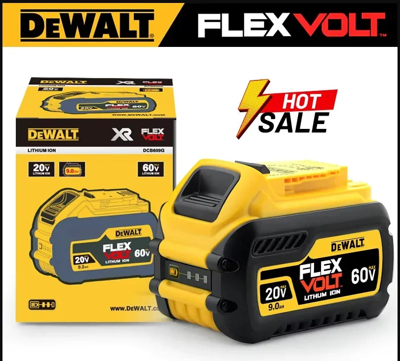 Original 9.0Ah Flexvolt DEWALT 20v/60V battery TBW