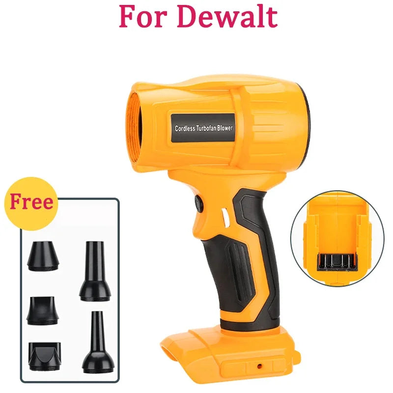 DeWalt Makita Milwaukee Ryobi Bosch Compatible 18V 20V Max JV 350W Jet Blower Portable Violent Turbo Fan For Makita/Dewalt/Milwaukee/Bosch/Ryobi 18V Li-ion Battery Cordless Handheld Fan