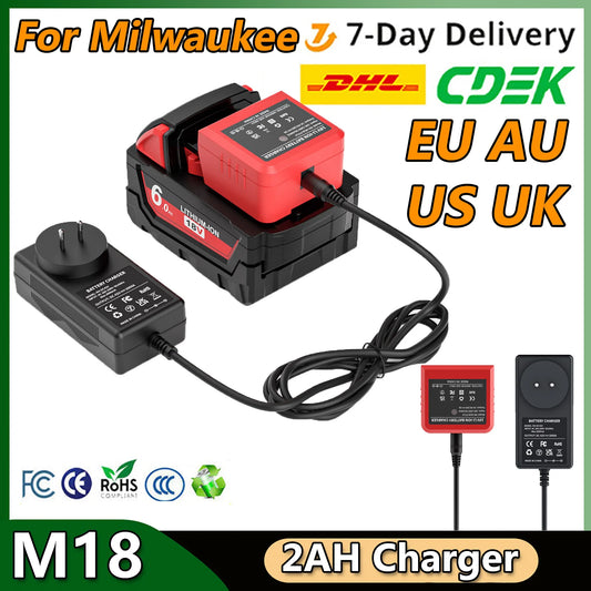 Milwaukee Compatible M18 18v Battery Charger for M18M18B5