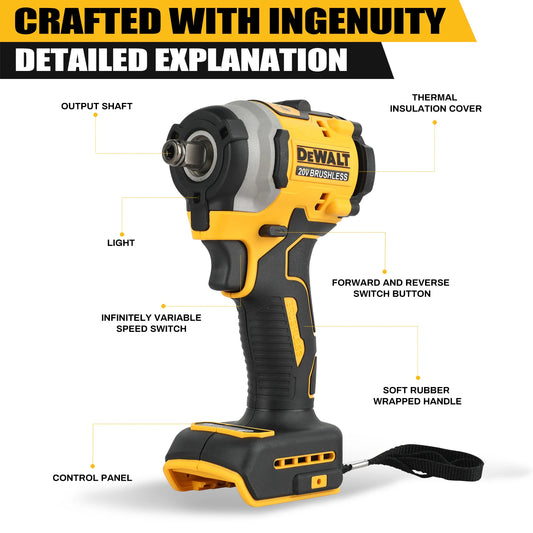 Dewalt DCF850 18V 20V 1/4 in. 3-Speed Brushless Impact Driver (Tool Only)